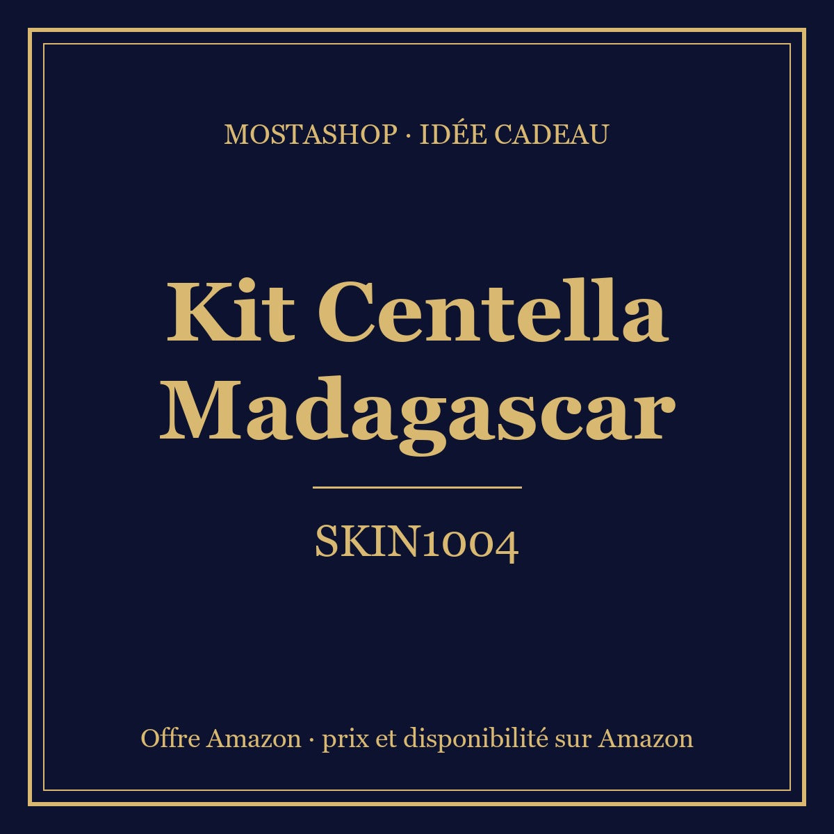 Visuel Mostashop : kit Centella Madagascar SKIN1004, offre Amazon