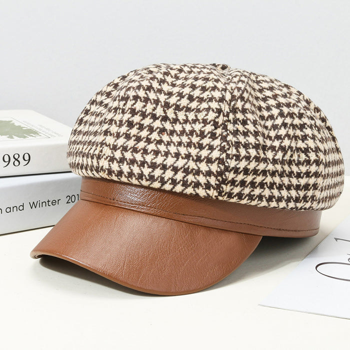 Béret rétro en tweed à chaîne femme - photo 1